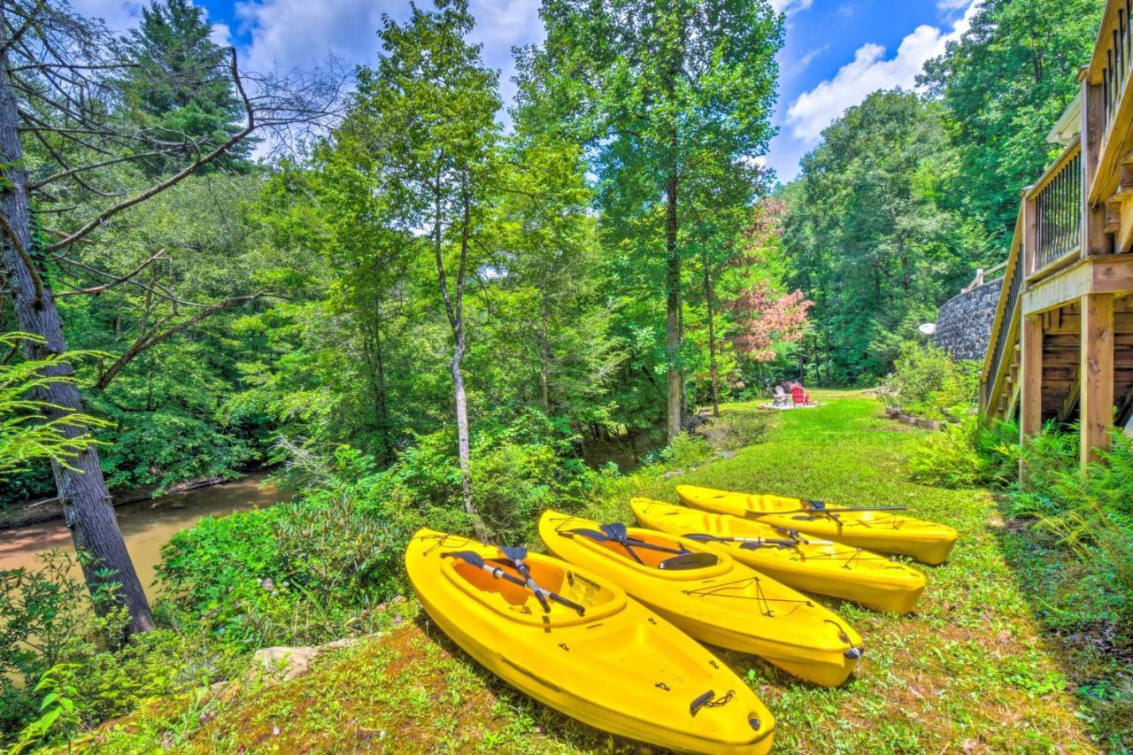 Cozy Riverside Dahlonega Home With Kayaks And Fire Pit Εξωτερικό φωτογραφία