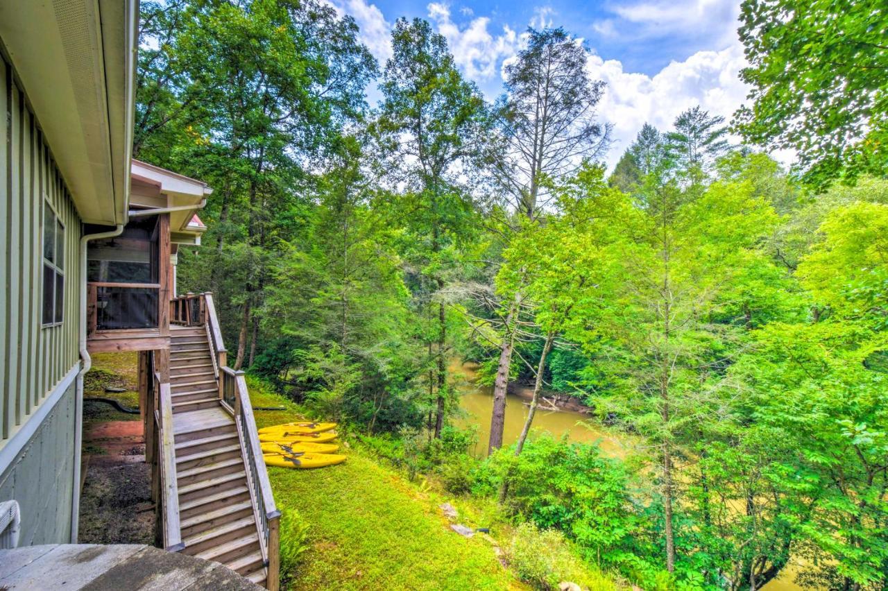 Cozy Riverside Dahlonega Home With Kayaks And Fire Pit Εξωτερικό φωτογραφία